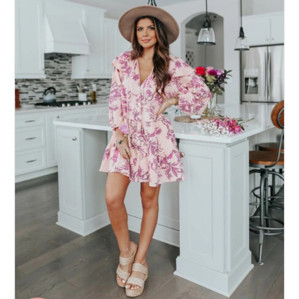 NWT☀️Free People Sunbaked Floral Swing Dress💗